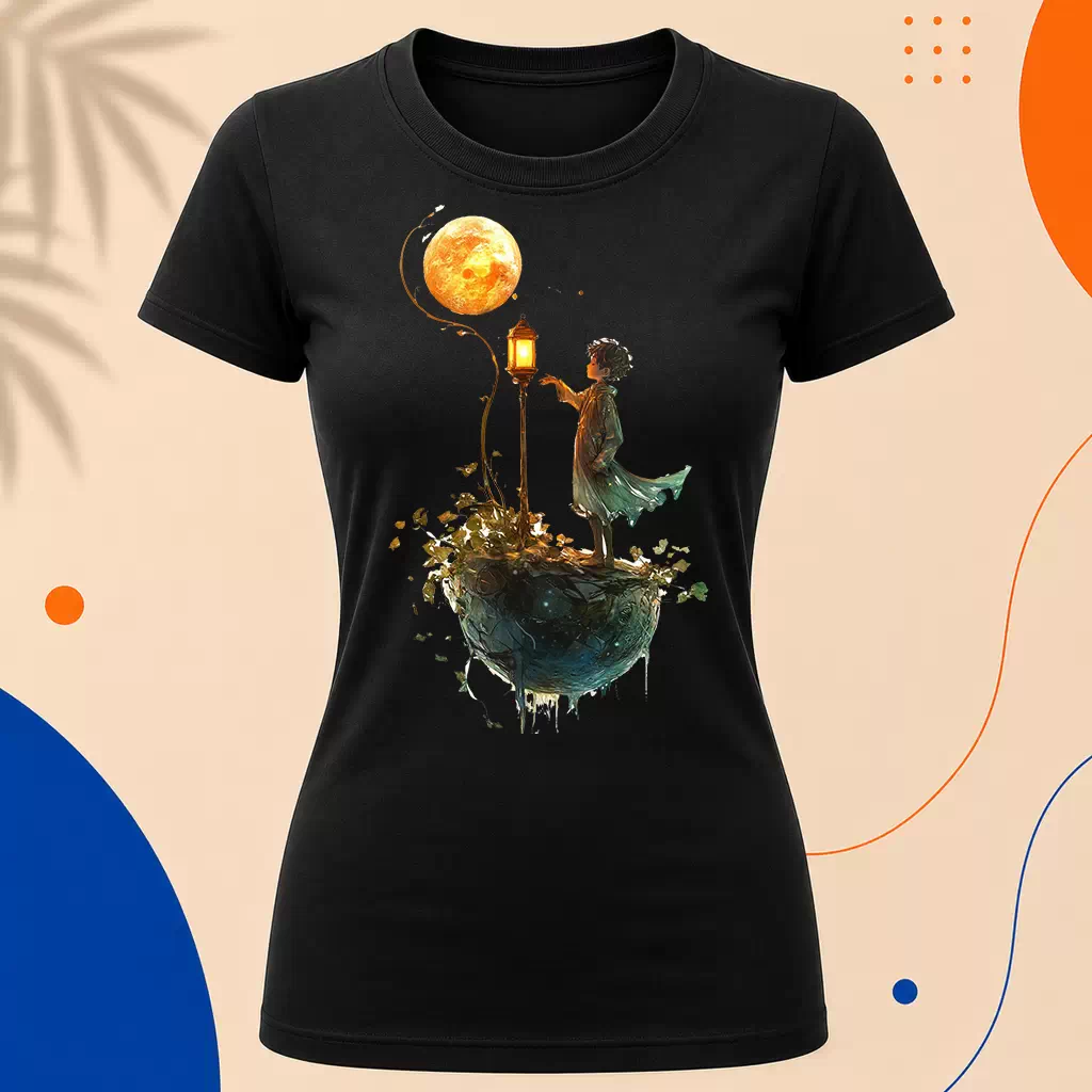 Dámské tričko - Lampářovo světlo - Malý princ - Le petit prince